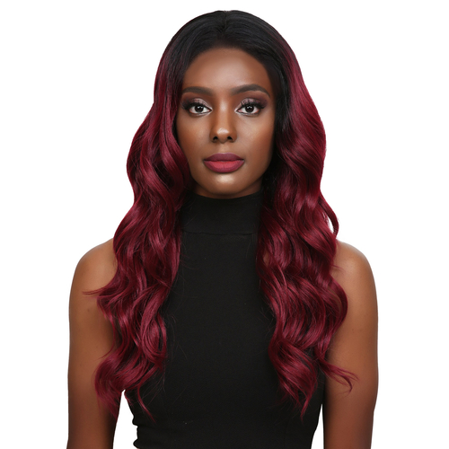 Sensationnel Human Hair Blend Lace Front Wig Super Model Series 3XL Swiss Silk Based Kiana