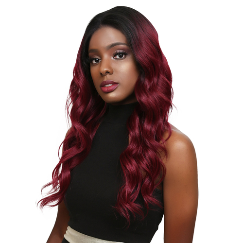 Sensationnel Human Hair Blend Lace Front Wig Super Model Series 3XL Swiss Silk Based Kiana