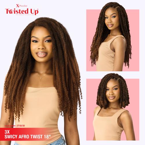 Outre Crochet Braids X-Pression Twisted Up 3X Swicy Afro Twist 18