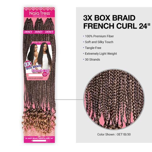 Janet Collection Crochet Braids Nala Tress 3X Box Braid French