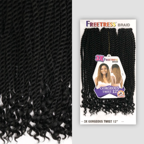 FreeTress Crochet Braids 3X Gorgeous Twist 12