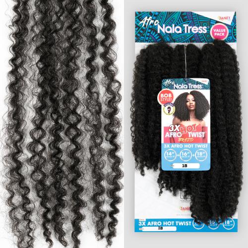 Janet Collection Crochet Braids Nala Tress 3x Afro Hot Twist (14