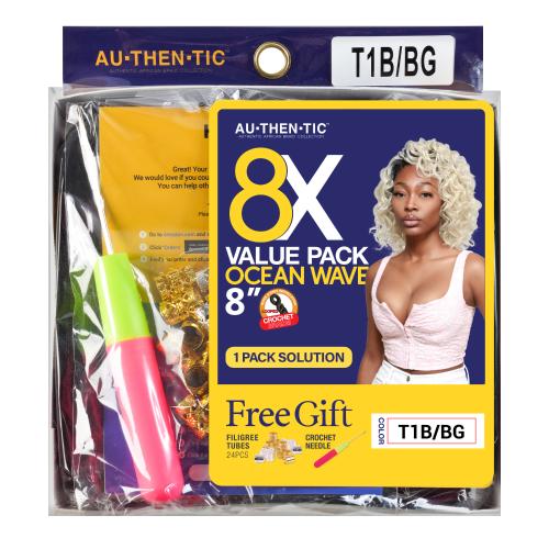 Authentic Curl Crush Synthetic Hair Crochet Braids 8X Value Pack