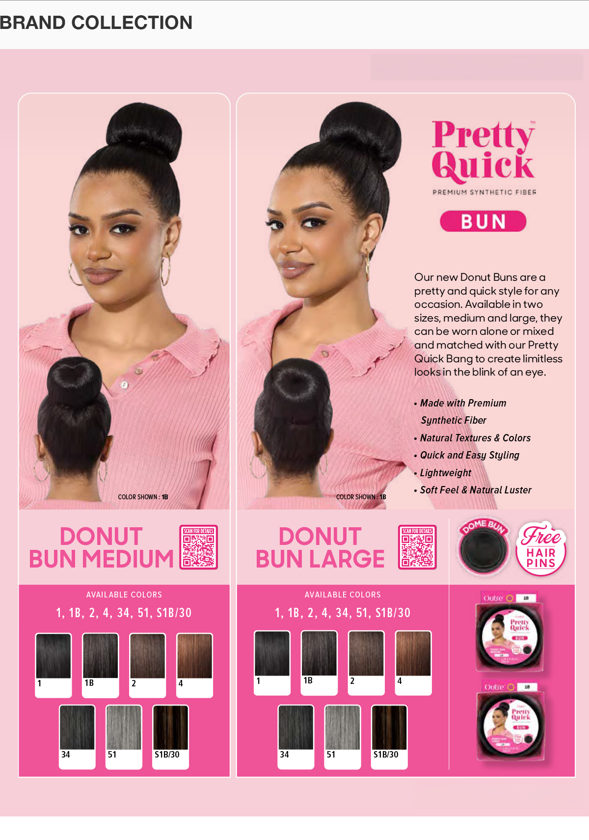 Outre Bun Pretty Quick Donut Bun Large - SamsBeauty