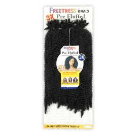 FreeTress Crochet Braids 3X Pre-Fluffed Poppin Twist 16