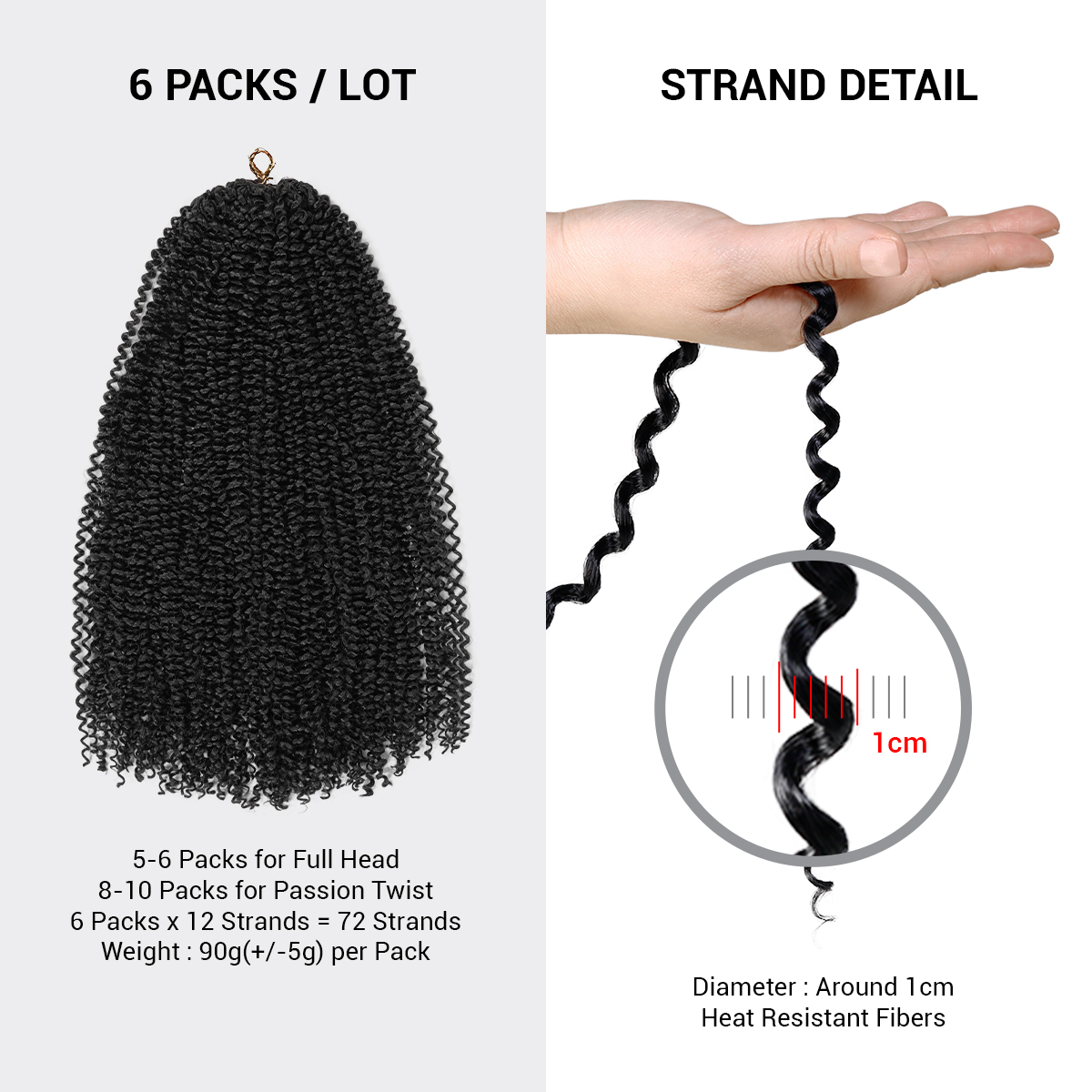Authentic Synthetic Hair Crochet Braids 6X Value Pack Water Wave