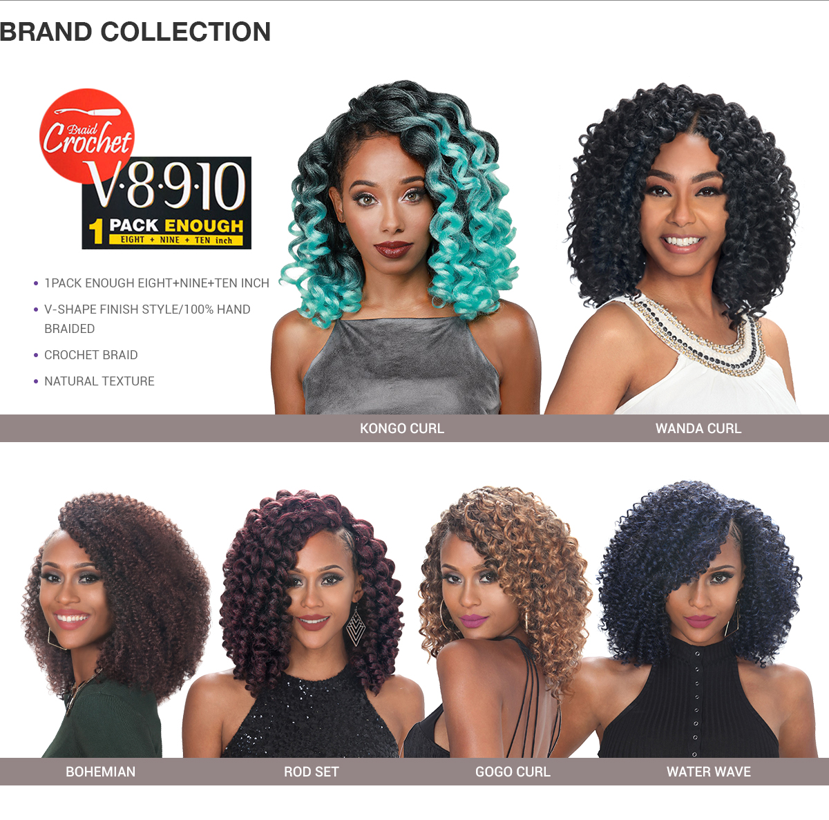 Zury Synthetic Hair Crochet Braids V8.9.10 Wanda Curl (1Pack