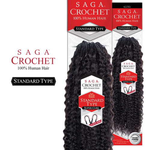 Saga Human Hair Crochet Braids Standard Type Super Curl - SamsBeauty