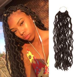 Authentic Synthetic Hair Crochet Braid U Loc Dreadloc Wavy 18