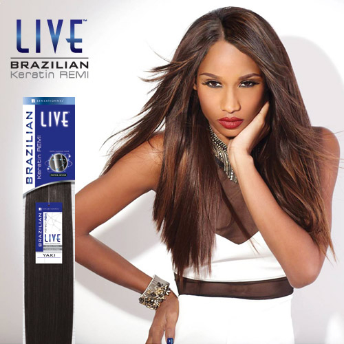 Sensationnel Remy Human Hair Weave LIVE Brazilian Keratin Remy